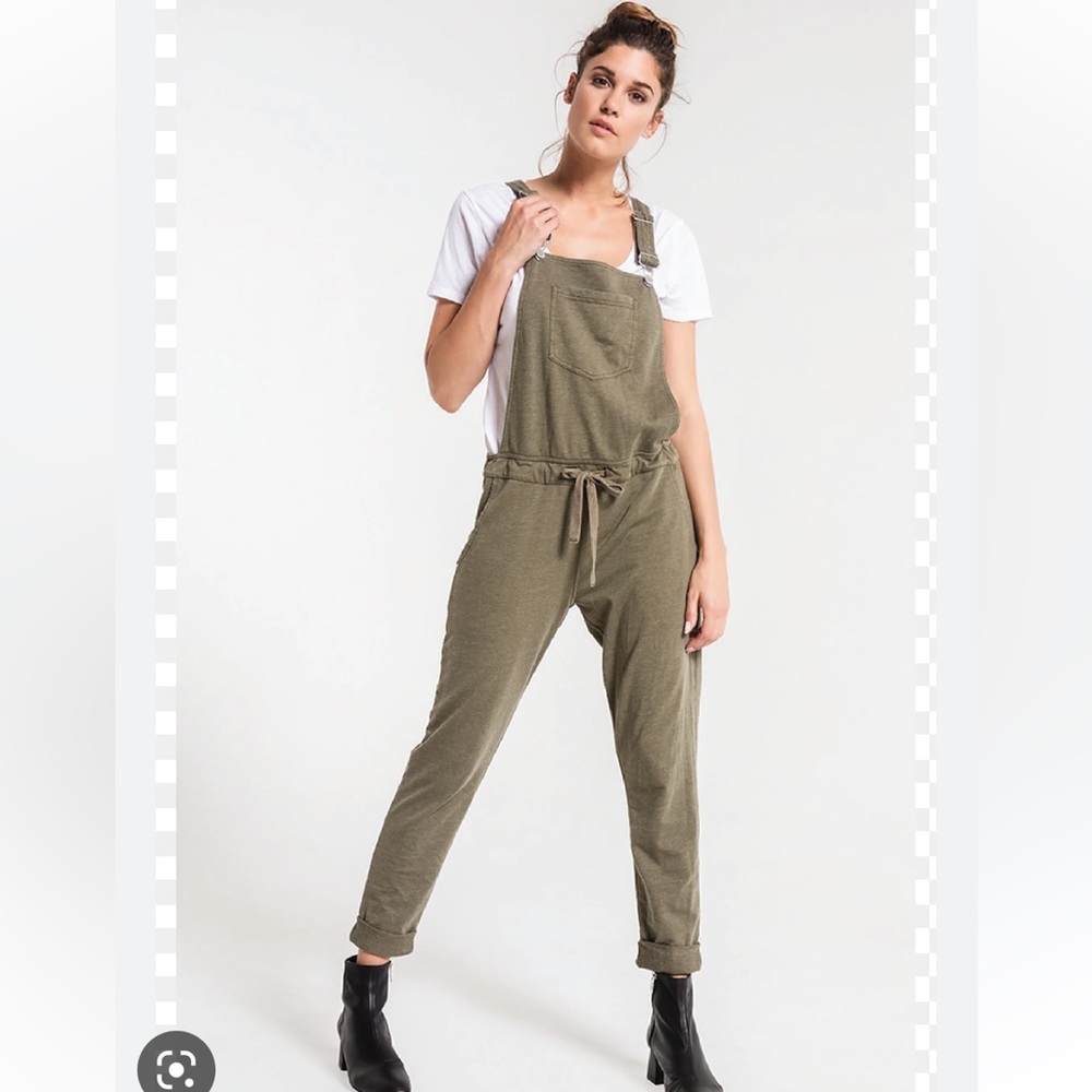 BNWT ZSuppy olive overalls. 
Inseam 28”